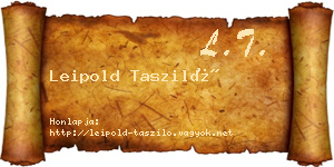 Leipold Tasziló névjegykártya
